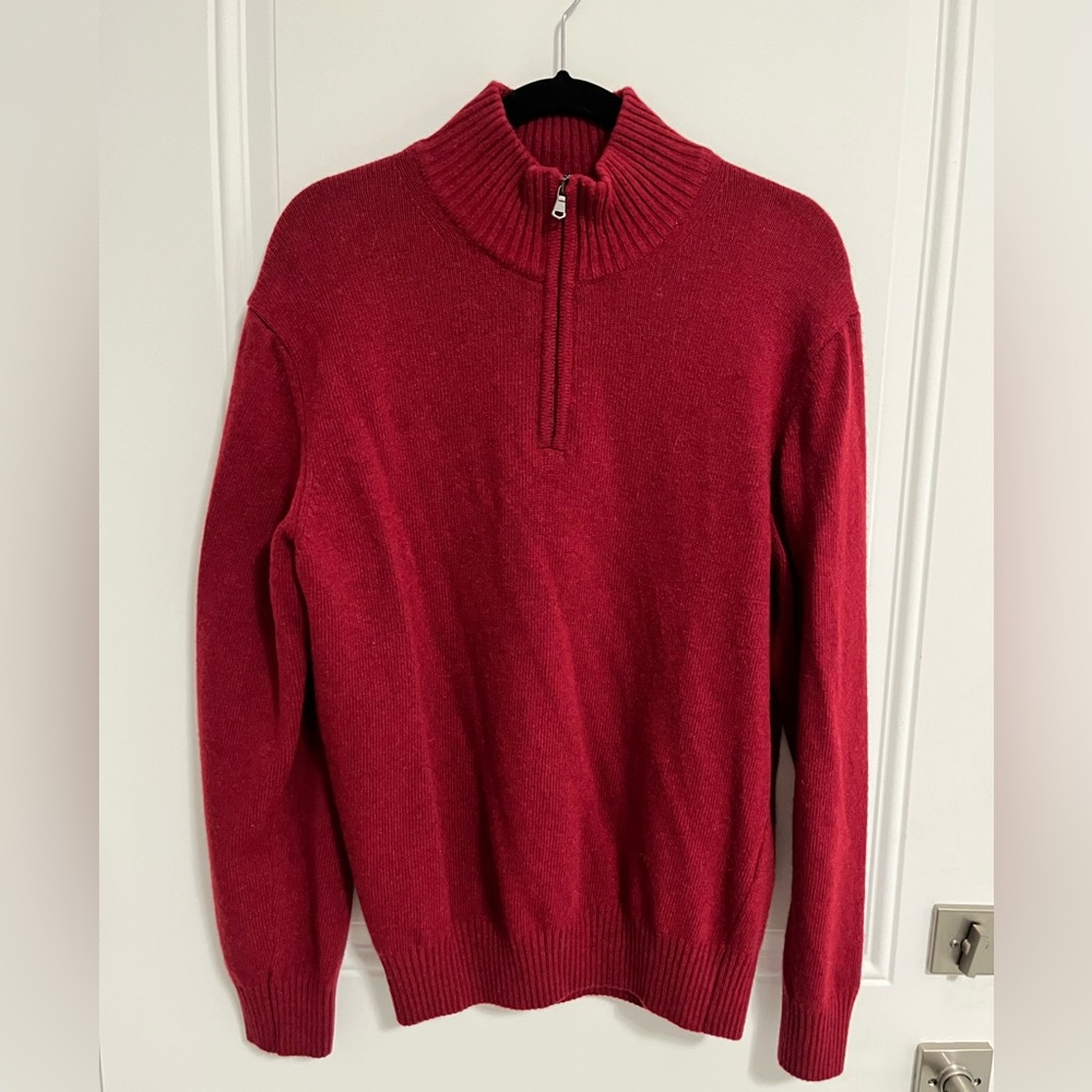 NWOT - Luca Nobili Men’s Wool Blended 1/4 Zip Sweater - Size XL - Made in Italy